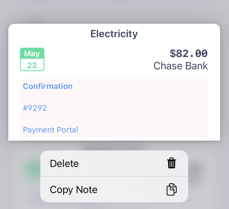 Payment Note Copying
